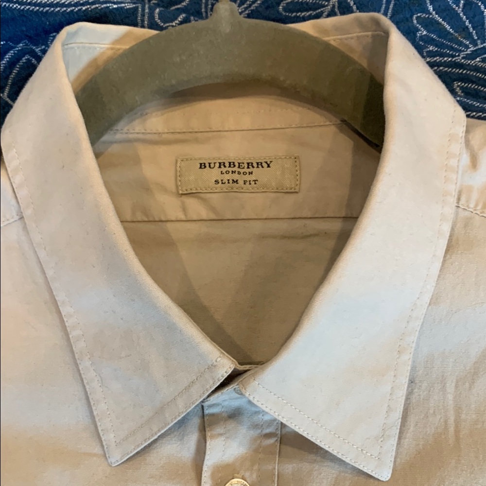 Burberry Men's Beige Dress Shirt